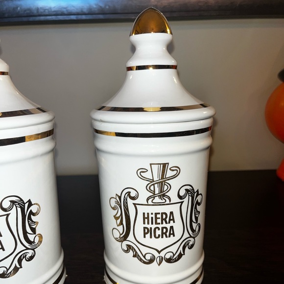 Vintage Owens Illinois Drug Store Apothecary Jar "Hiera Picra" Price Each - Picture 3 of 11